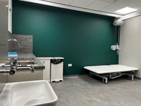A clinic room.