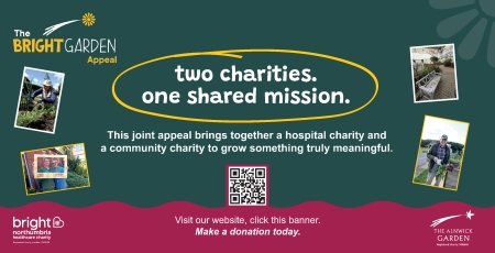 A graphic advertising the Bright Garden Appeal